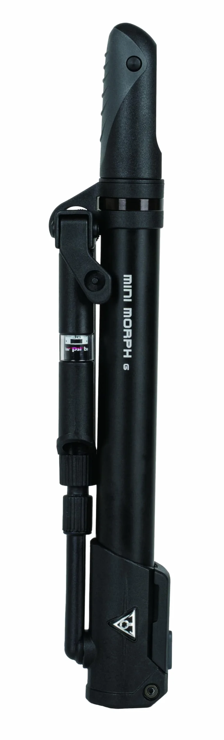 Topeak Mini Morph - Bomba de neumáticos de Bicicleta con manómetro analógico, Color Negro