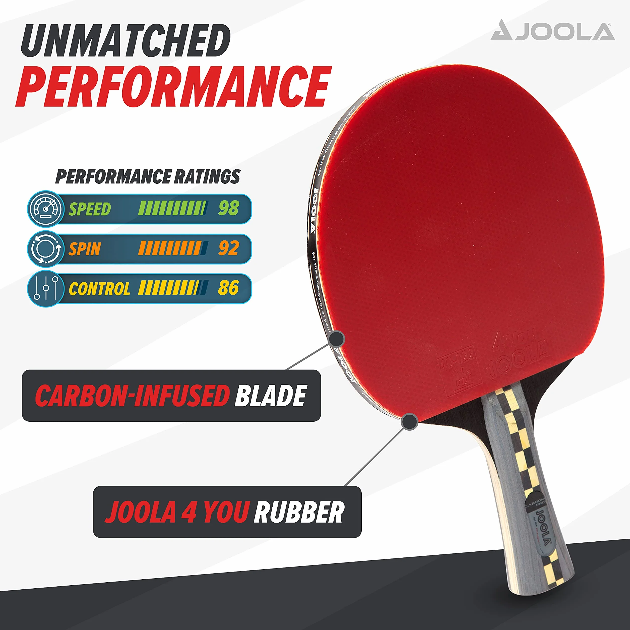 Joola Carbón Pro Raqueta de Ping Pong