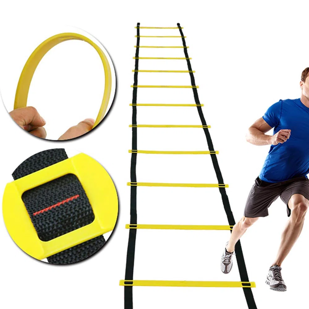 Escala de ritmo entrenamiento de fútbol,Escala de ritmo de entrenamiento,Juego de entrenamiento de velocidad 1 Paracaídas de resistencia 1escalera de coordinación 5 setos ajustables