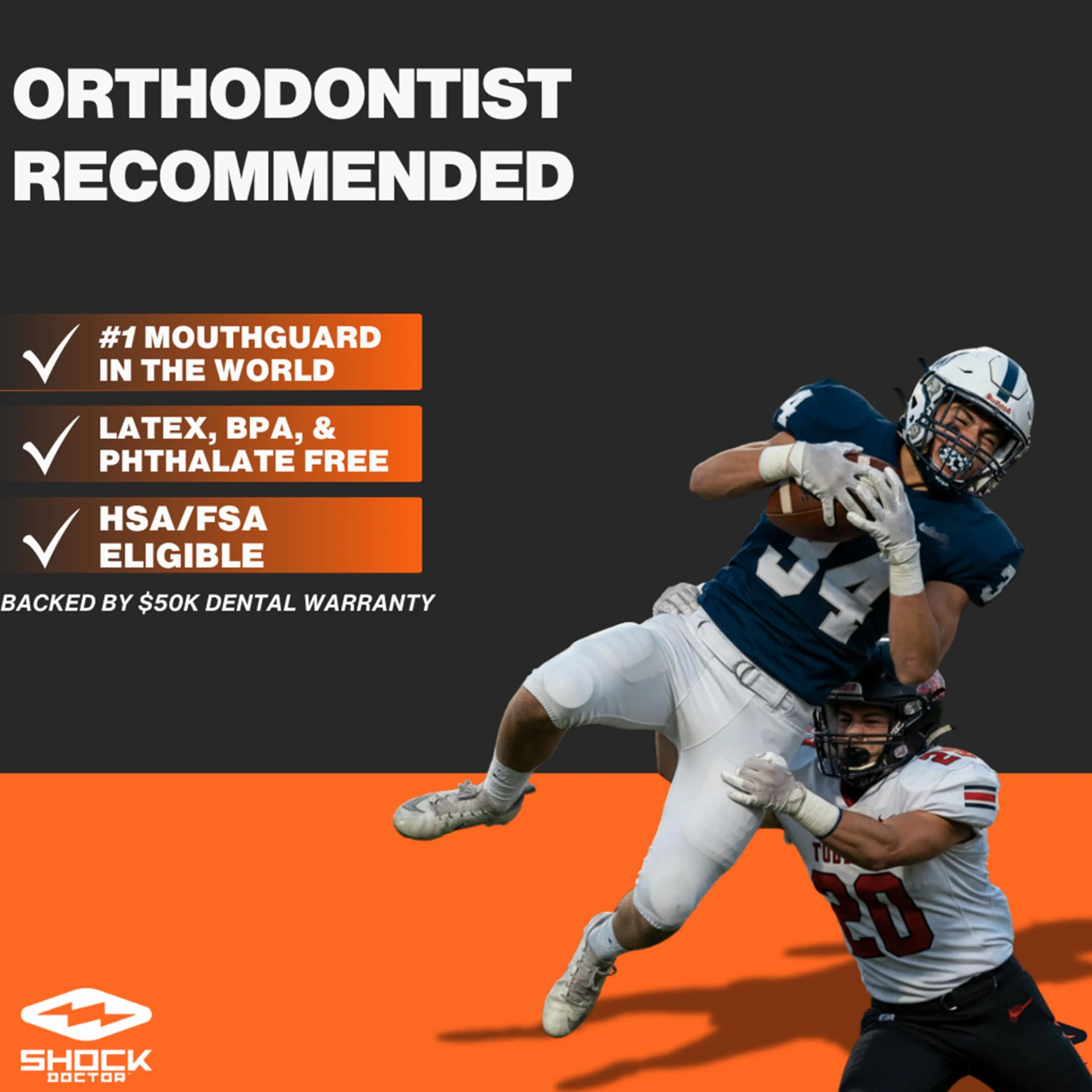 Shock Doctor Single Braces - Protección de Boca de Multi - Deporte