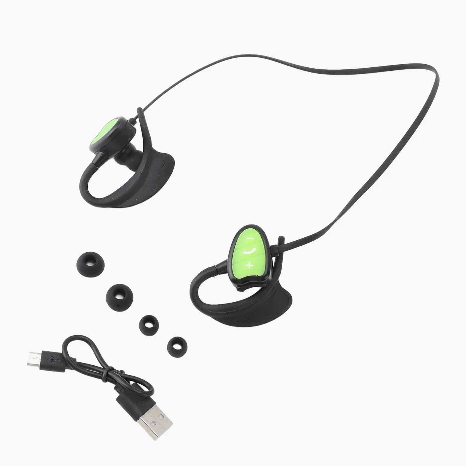 Syrisora ​​Auriculares de Natación Inalámbricos Bluetooth IPX8 Impermeables con Mensaje de Voz Inteligente y Reducción de Ruido para Surfear y Bucear (Verde)