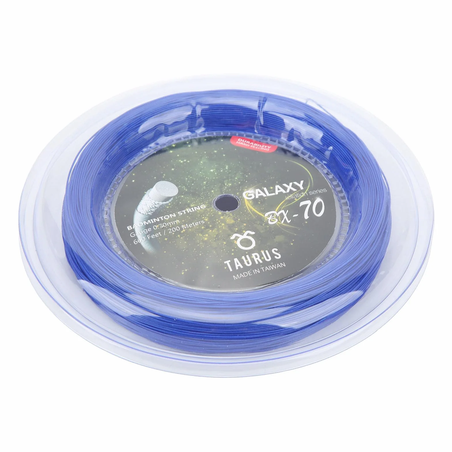 Cuerda de Bádminton POWERTI BX70 0 7mm Alta Elasticidad Nylon Multifilamento 200m Accesorio Profesional para Raquetas Entrenamiento y Competición Color Azul