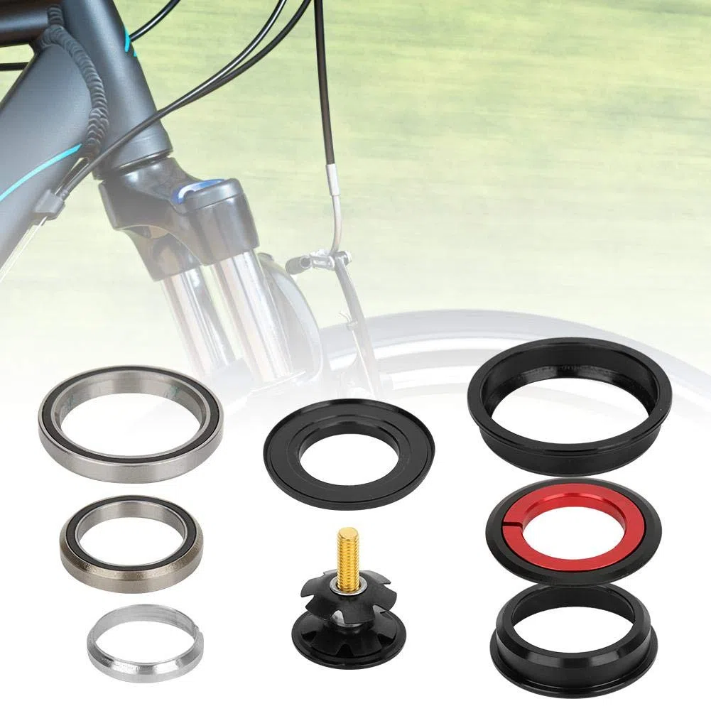 Regun Bicicleta Rodamiento de dirección de Bicicleta Headset, Horquilla cónica de aleación de Aluminio Tubo Recto 44/55 mm, Bicicleta de Carretera MTB Accesorios de Ciclismo