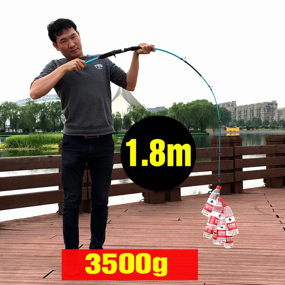 CañAs De Pescar Barra 1. 5m 1.8m m Power Lure Barning Casting Spinning WT 3G-21G Ultra Light Boat Lure Fishing Vared CañA De Pescar(Multi,1.8 m)