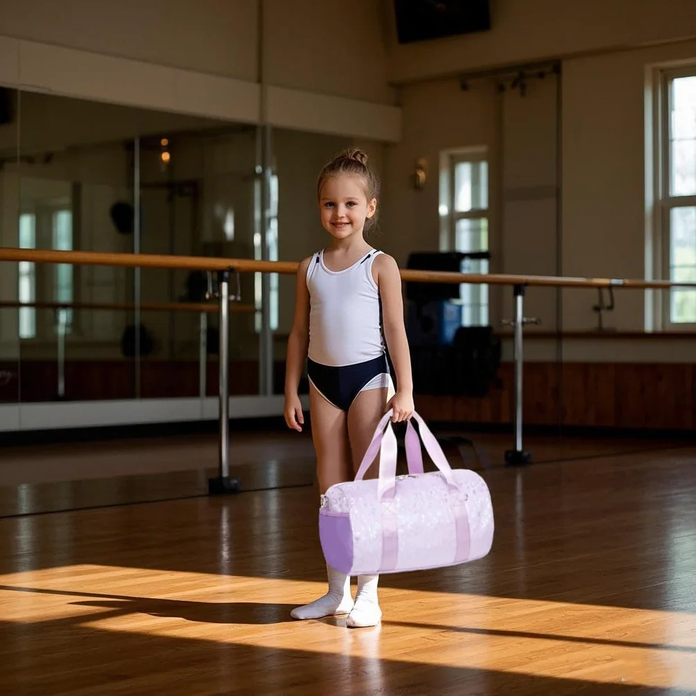 Kimwadalh Peluche Bolsa de Deporte Niñas y Niños Pequeña Bolsa de Viaje para Danza y Gimnasia Ritmica