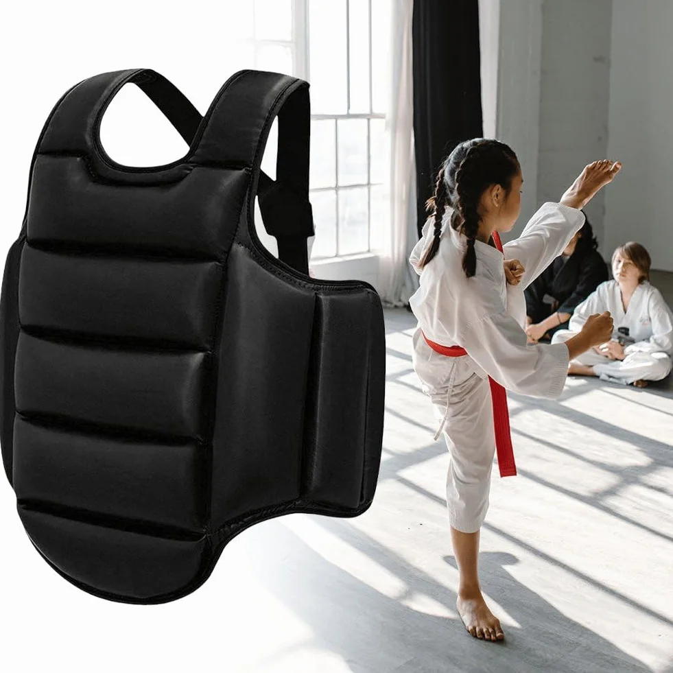Protector de Pecho para Boxeo, Kickboxing, MMA, Muay Thai, Ajustable, Almohadilla de Protección