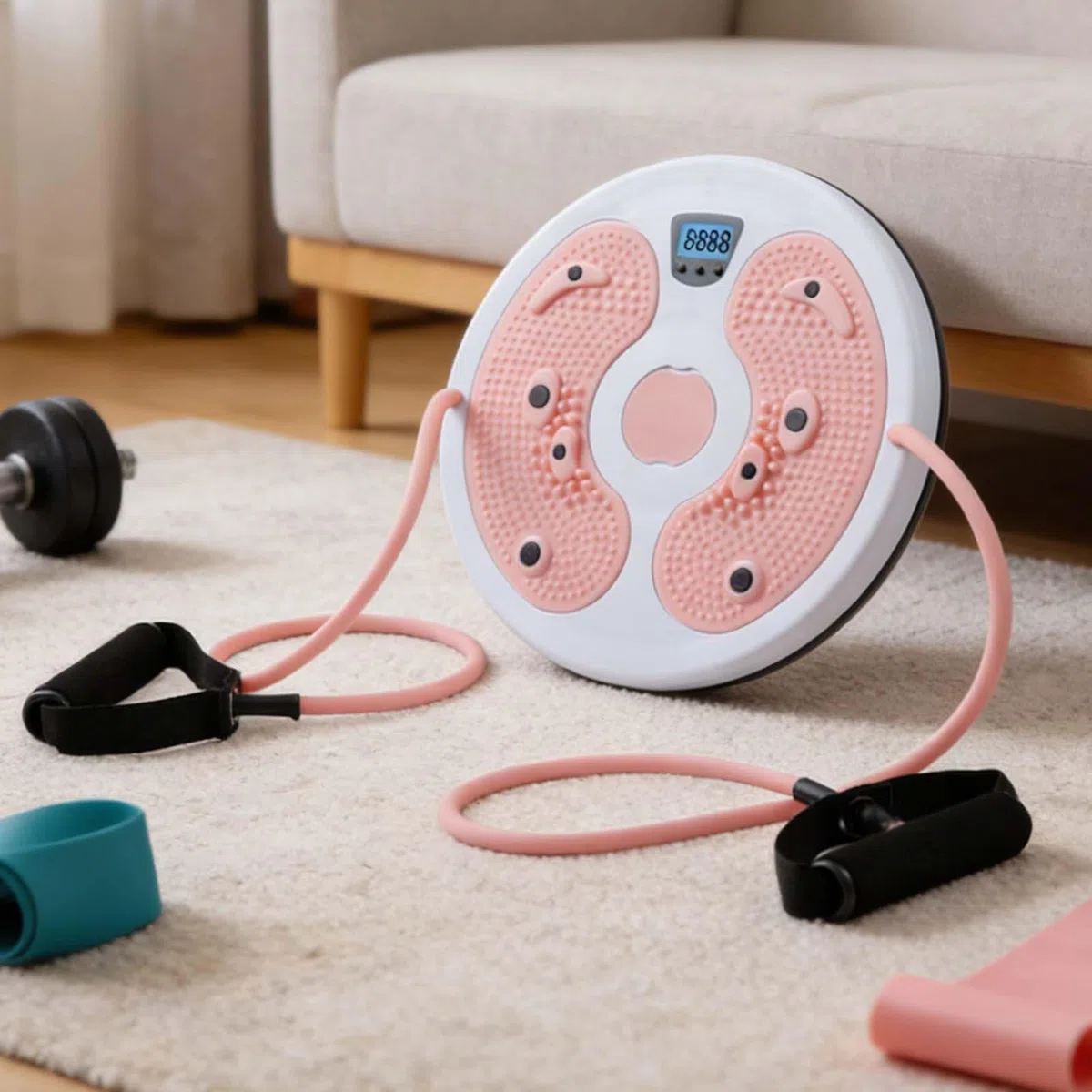 Tabla giratoria para ejercicios – Entrenador de cintura, contador de calorías, tabla giratoria para gimnasio, oficina, entusiastas del fitness, principiantes, mujeres en el puerperio