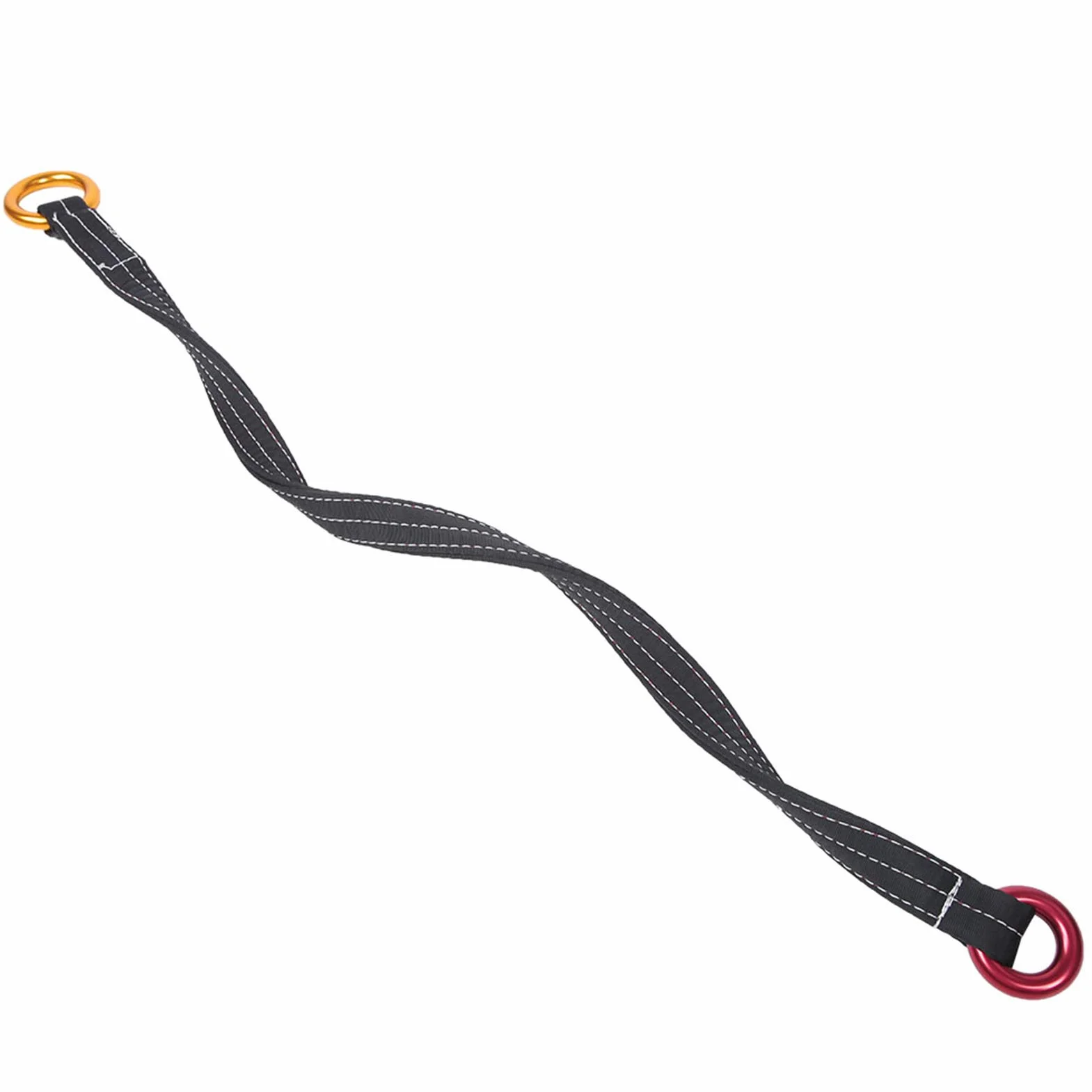 Demeras Cordón de árbol de Escalada de 120 CM Cordón de Alambre de Rescate de árbol de Escalada al Aire con 2 Anillos Colgantes para Escalar