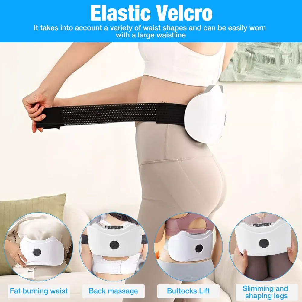 Máquina Reductora De Grasa Abdominal, Masajeador abdominal inalámbrico eléctrico, Cinturón Vibratorio Inalámbrico, para Waist Trainer, Relajación en Oficina, Hogar y Postparto