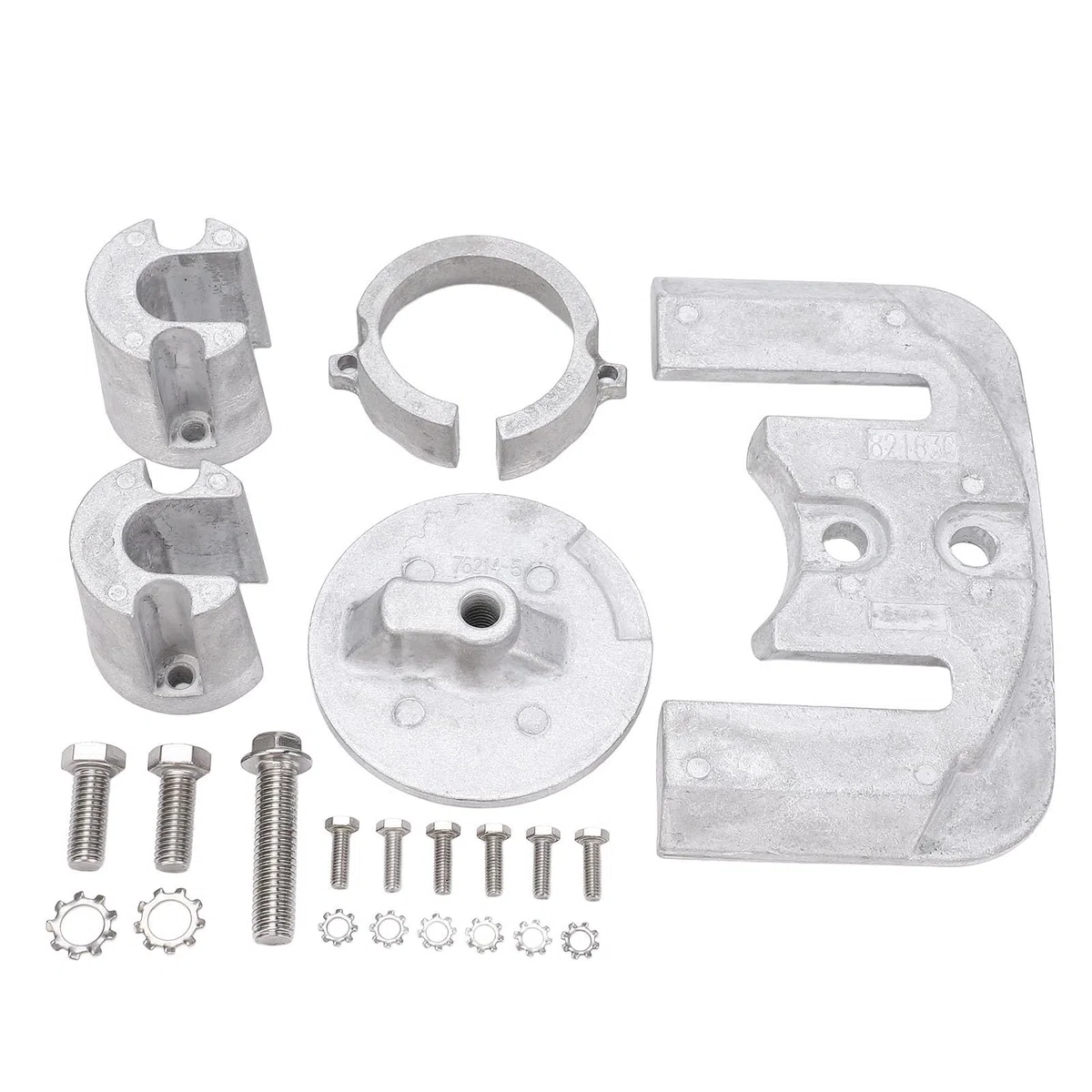 Akozon Kit de ánodo de Aluminio, Juego de Barco Marino de Protección óptima para MerCruiser Bravo 1, 22 Unidades de Popa