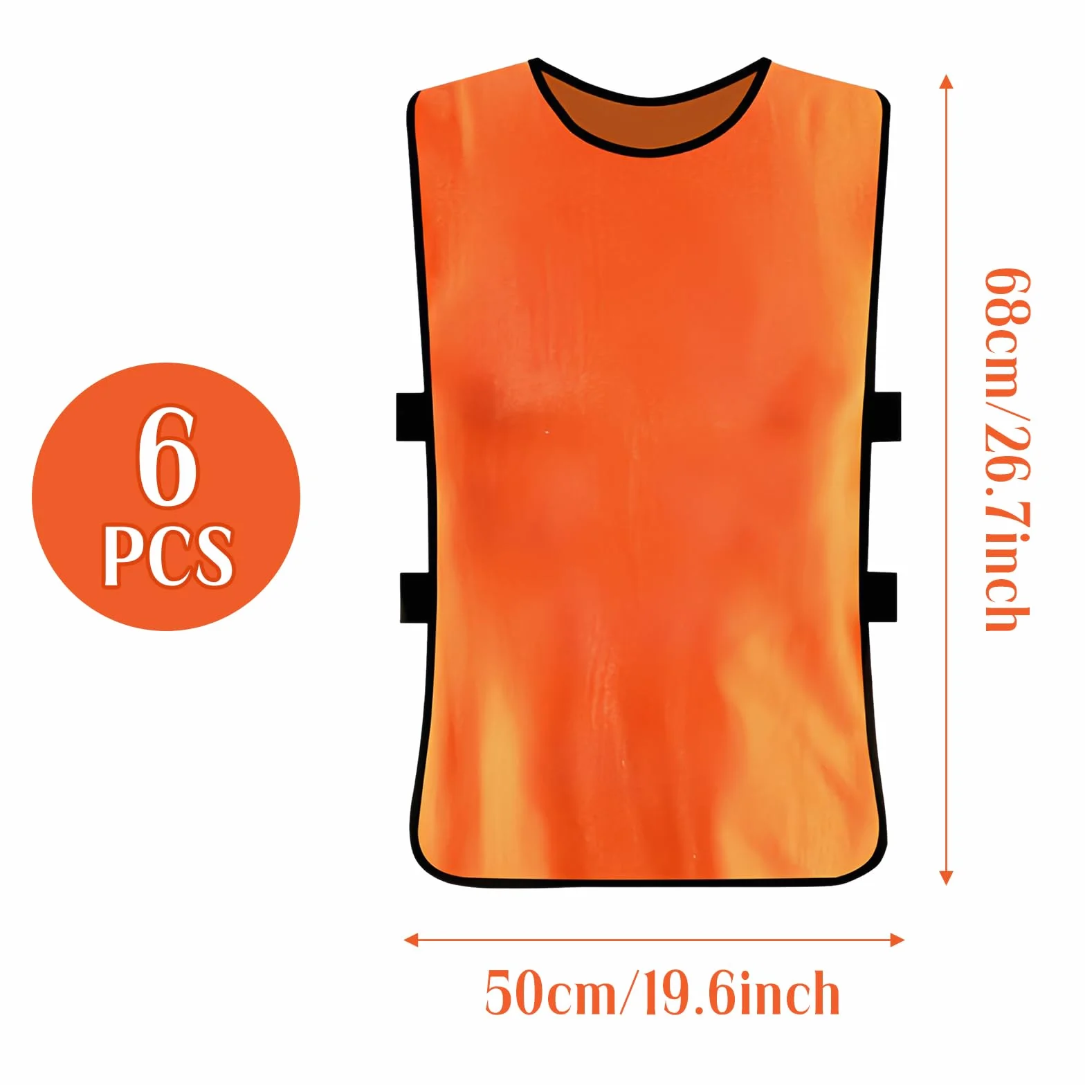 Rapidbok 6 Piezas Petos Futbol Adultos Chaleco Entrenamiento Transpirable Verde XL