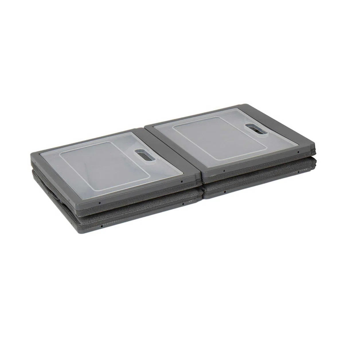 Armario plegable para camping con 2 compartimentos (30 x 40 x 50 cm), color gris