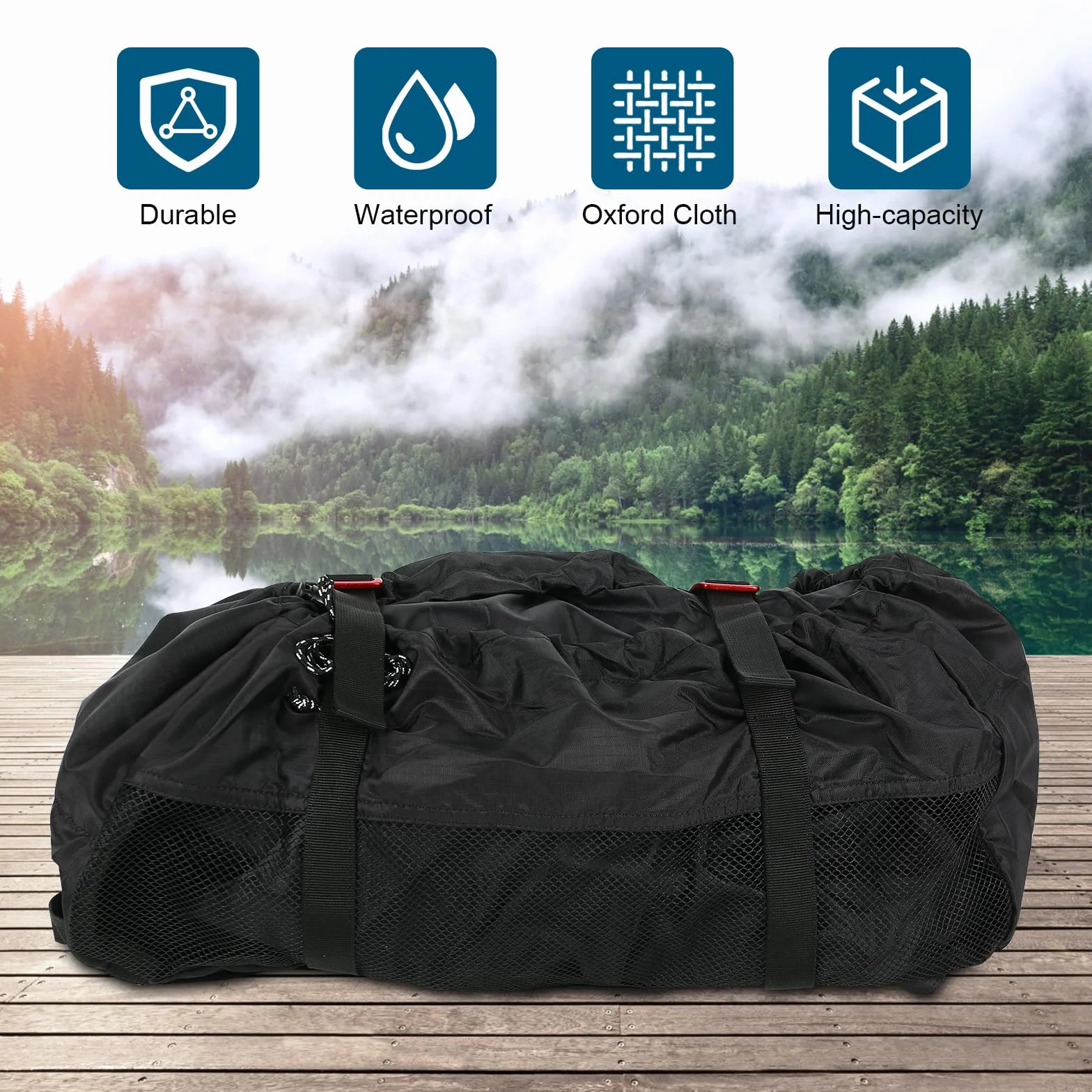 Bolsa de Cuerda para Escalada Mochila Estable Correa Hombro Plegable Exteriores