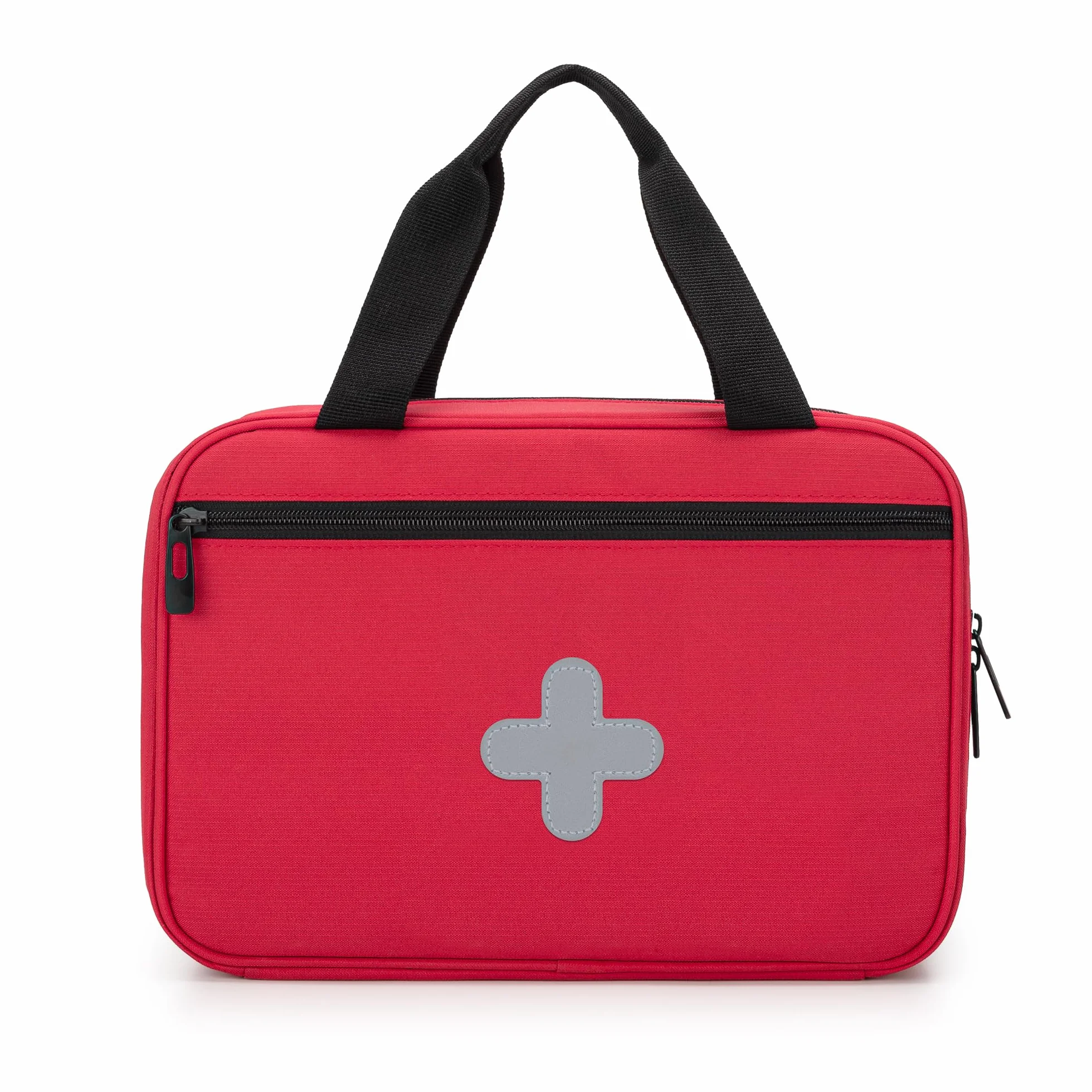 CURMIO Bolsa de Primeros Auxilios, Botiquín de Emergencia para Senderismo, Acampada, Coche, Viajes, Hogar y Exteriores, Bolsa Médica Vacía, Rojo