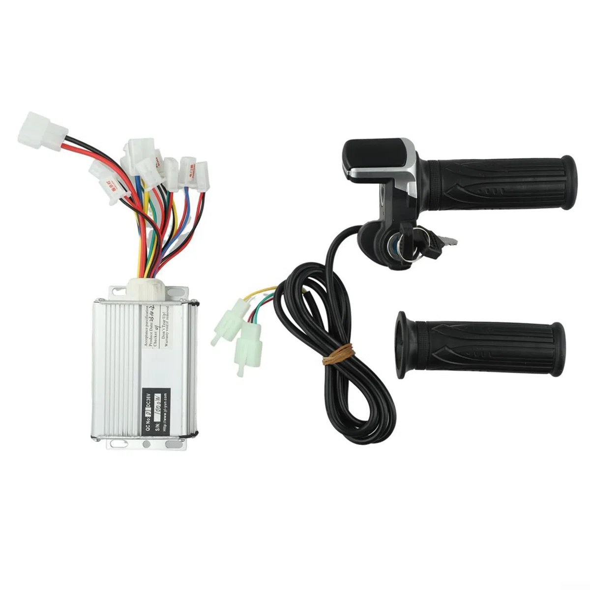 Conjunto de agarre del acelerador con controlador de motor cepillado diseñado para bicicletas eléctricas de 24 V, 36 V, 48 V y para uso en scooter eléctrico