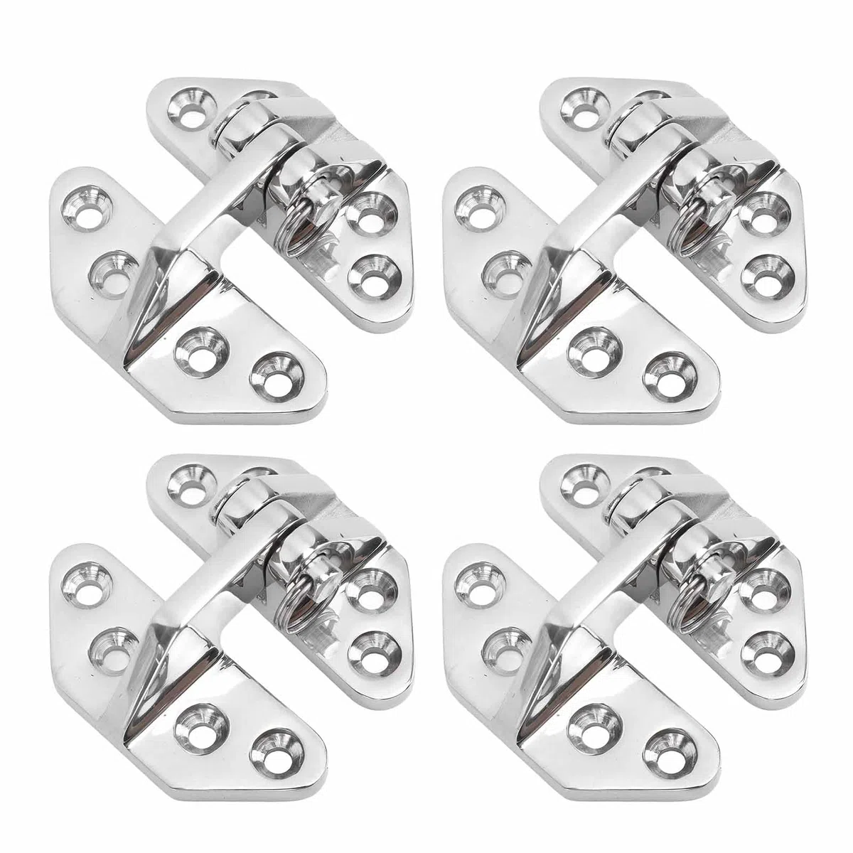 Bisagras para Escotilla de Barco, 4 Piezas Bisagras para Puerta de Barco Reemplazo de Bisagra de Escotilla de Acero Inoxidable para Yate Inflable de Barco Marino, 2.8 X 2.6