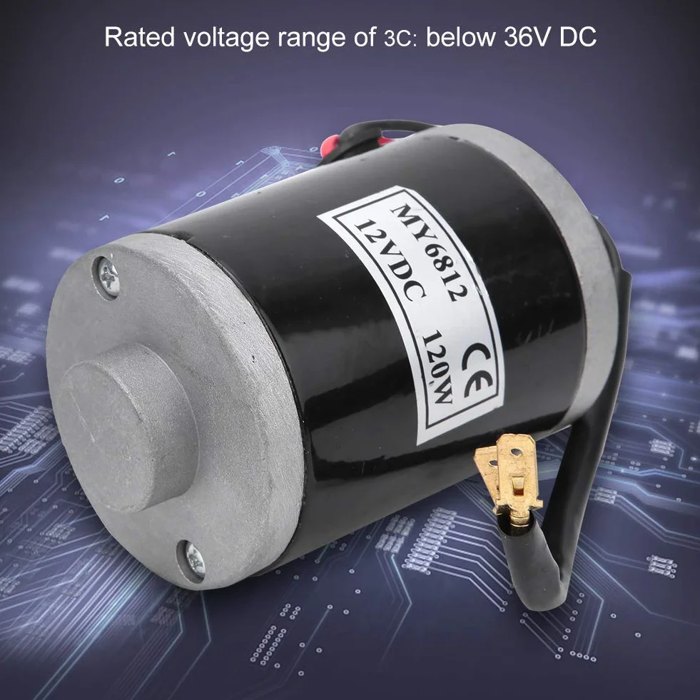 Motores Electricos 12V 120W MY6812 Alta Velocidad con Polea para Patinete Electrico