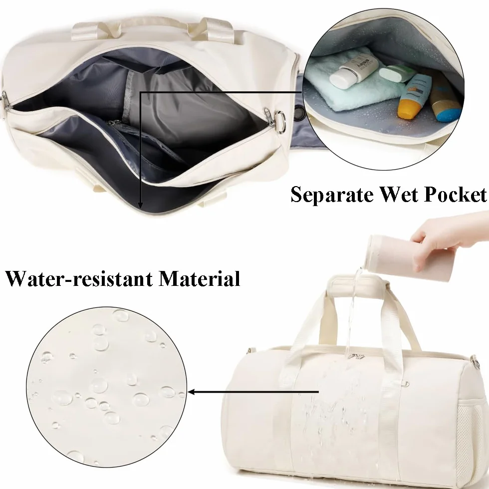 Kimwadalh Bolsas de Deporte Niña Bolsa de Viaje Niñas Chica Bolsa de Danza Baile Gimnasia Chicas Bolsa de Fin de Semana con Compartimento Zapatos y Bolsa Húmeda