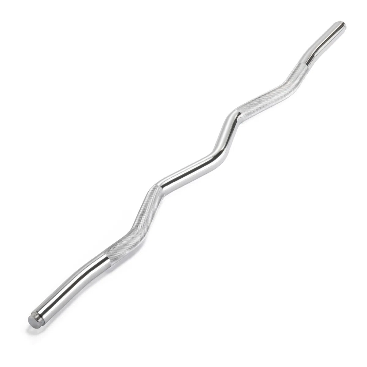 Northdeer Barra curl de acero macizo, diámetro de 28 mm, barra cromada y moleteada, 95 cm (4,6 kg)