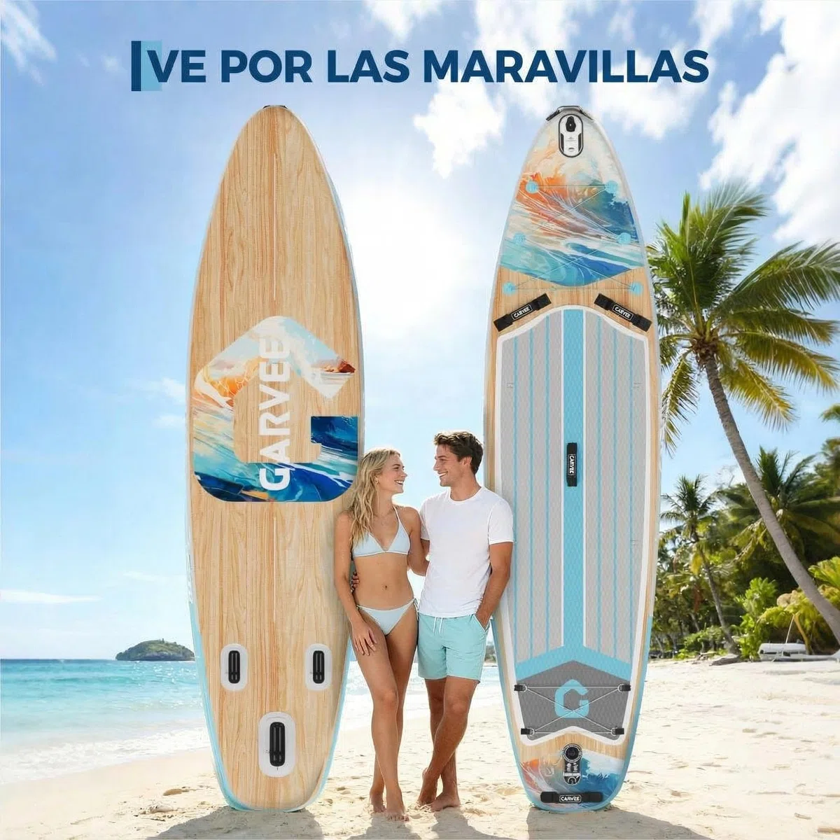 Tabla De Paddle Surf Hinchable 86CM Ancho Estable – Sup De PVC con Alta Capacidad De Carga 158KG – Ideal para Principiantes y Yoga Acuático – Incluye Remo, Bomba y Mochila