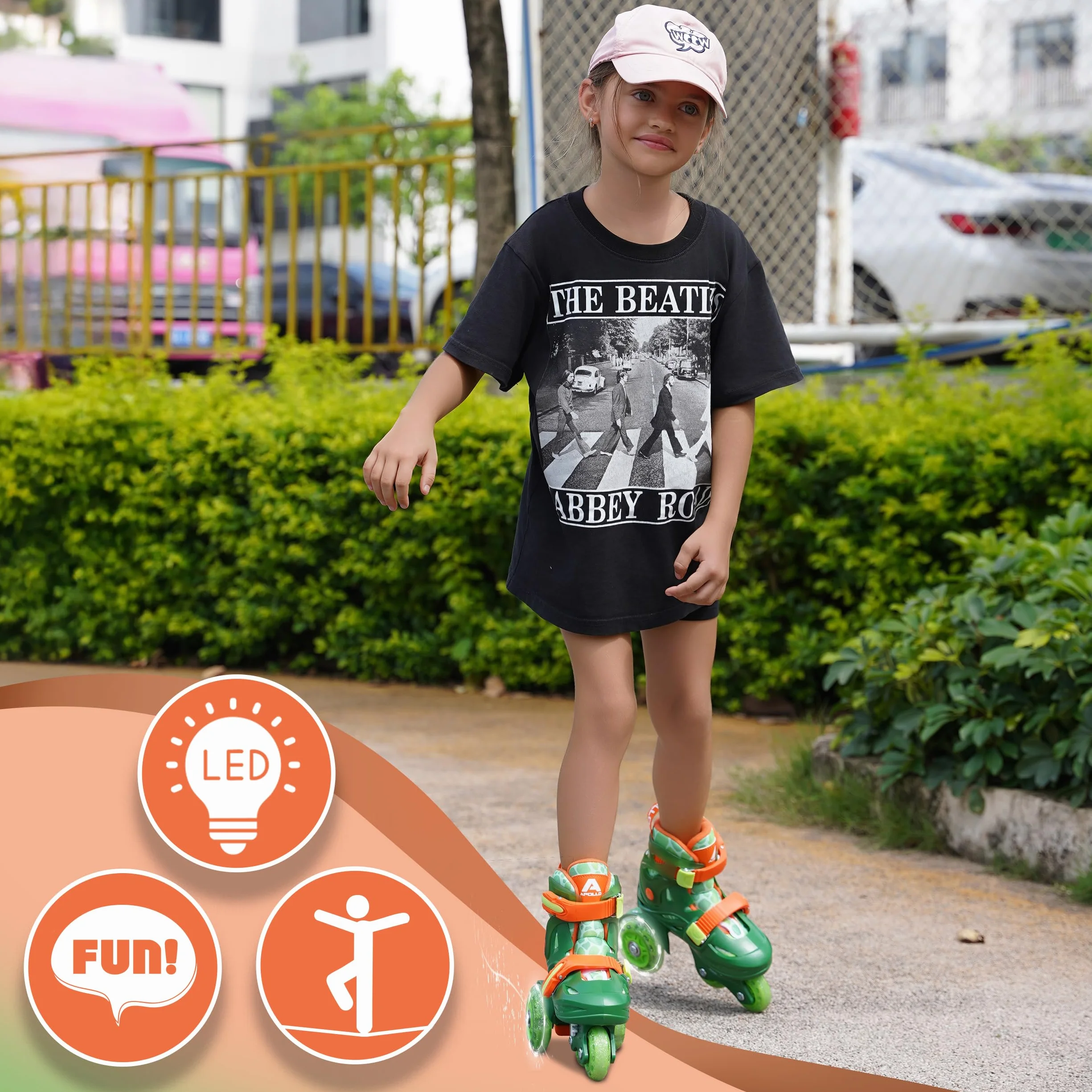 Apollo Kids My 1st Skates Adjustable Patines de ruedas ajustables para niños talla 26-30 con doble freno