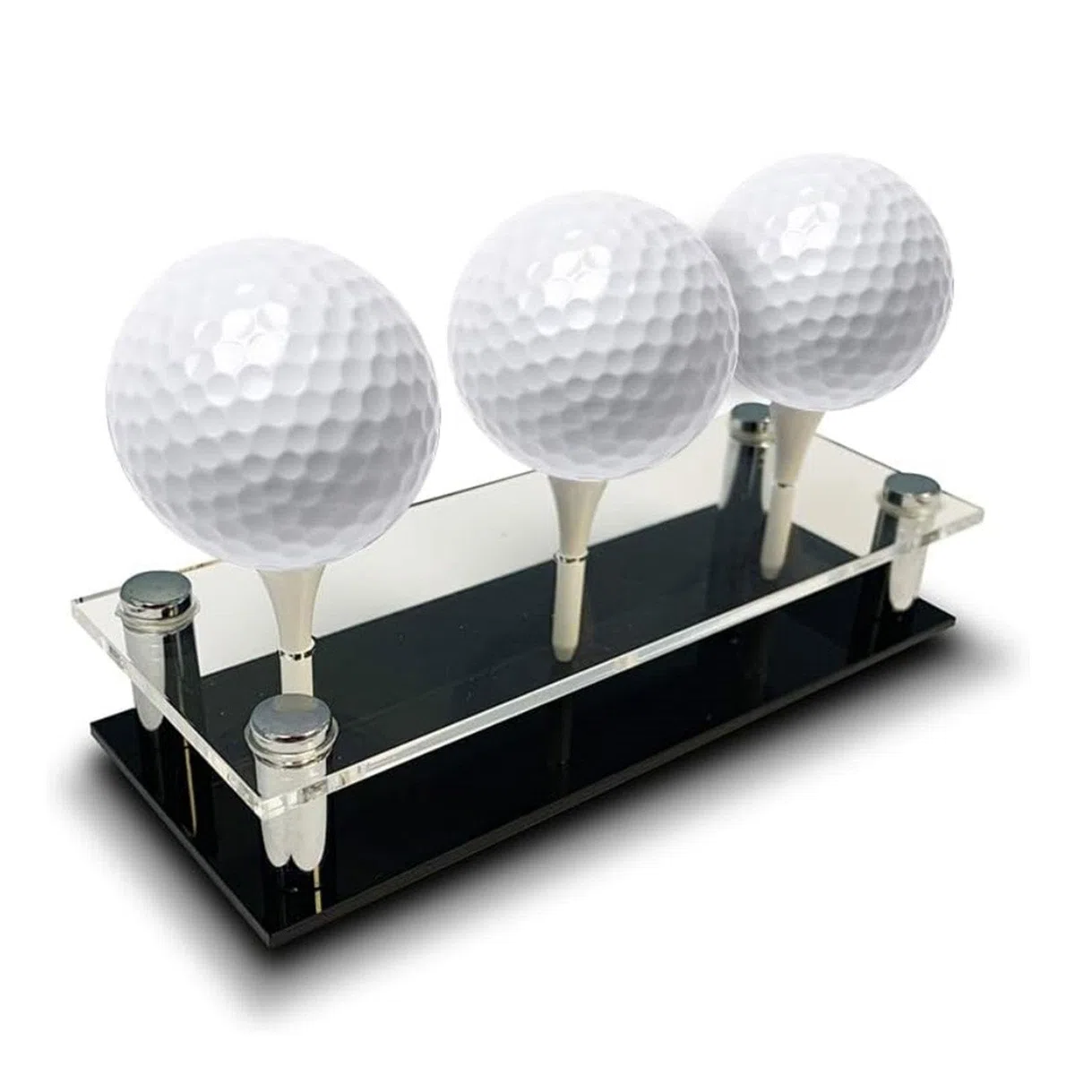 Expositor de Pelotas de Golf, Soporte para Escritorio, Elegante Y Transparente, para Colecciones de Tenis, Fútbol Y Béisbol.