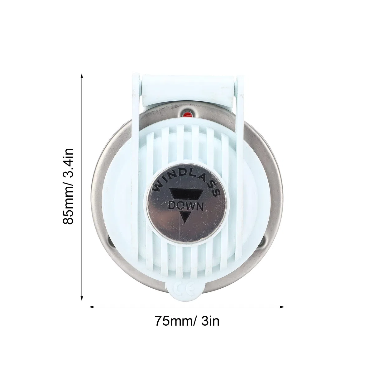 Interruptor de pie de ancla blanco, 2 uds interruptor de pie de molinete arriba y abajo blanco manos libres Universal para ancla de barco marino DC 12V/24V