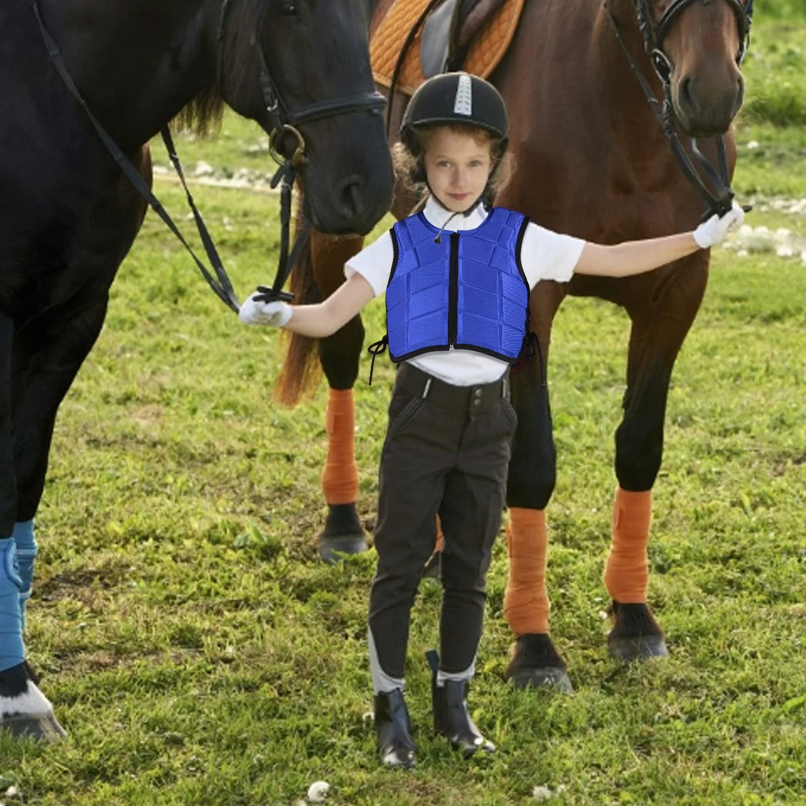 Chaleco Ecuestre Chaleco Protector para El Cuerpo Espuma Acolchada Seguridad Equitación Equipo De Protección para Jinetes Jóvenes Campo Ecuestre
