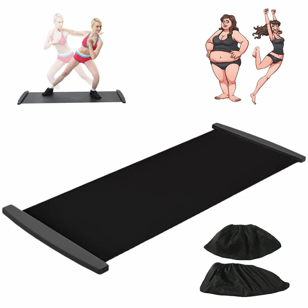 MAICOLA Tabla deslizante con cubierta para zapatos y divisor, alfombrilla deslizante, entrenamiento de hockey, patinaje sobre hielo