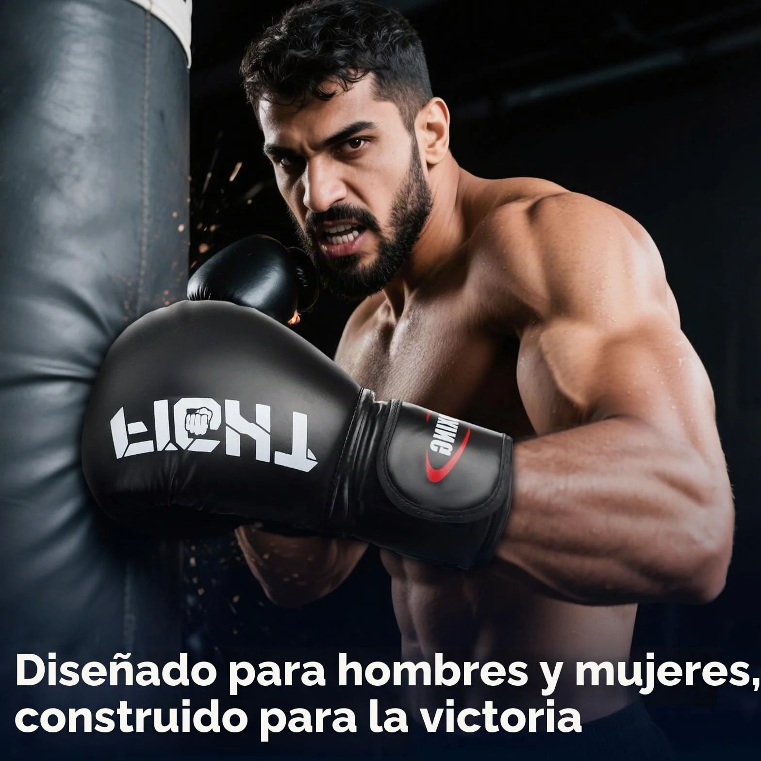 Guantes de Boxeo Premium Cuero para Adulto Saco Sparring Kickboxing MMA 12 14 16oz