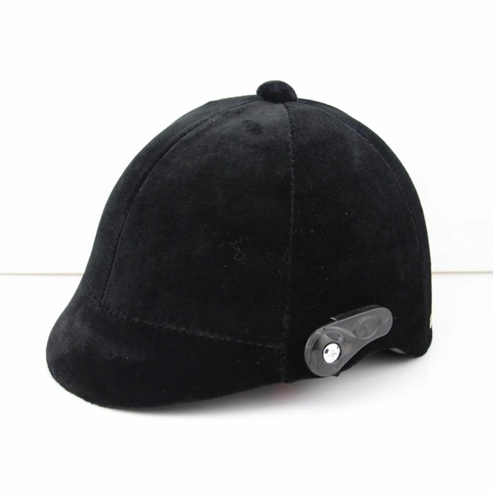 Perfeclan Casco de Cabello Equipo de equitación Equipo Profesional Equipo Ecuestre de Terciopelo Negro para Hombres Capilla de Casco Ecuestre