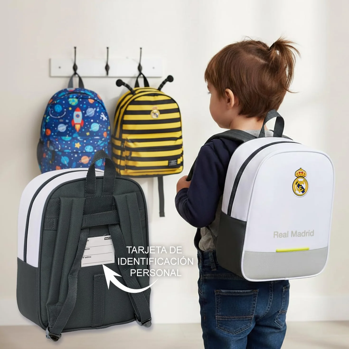 Mochila Real Madrid Viaje Gran Capacidad Licencia Oficial Resistente