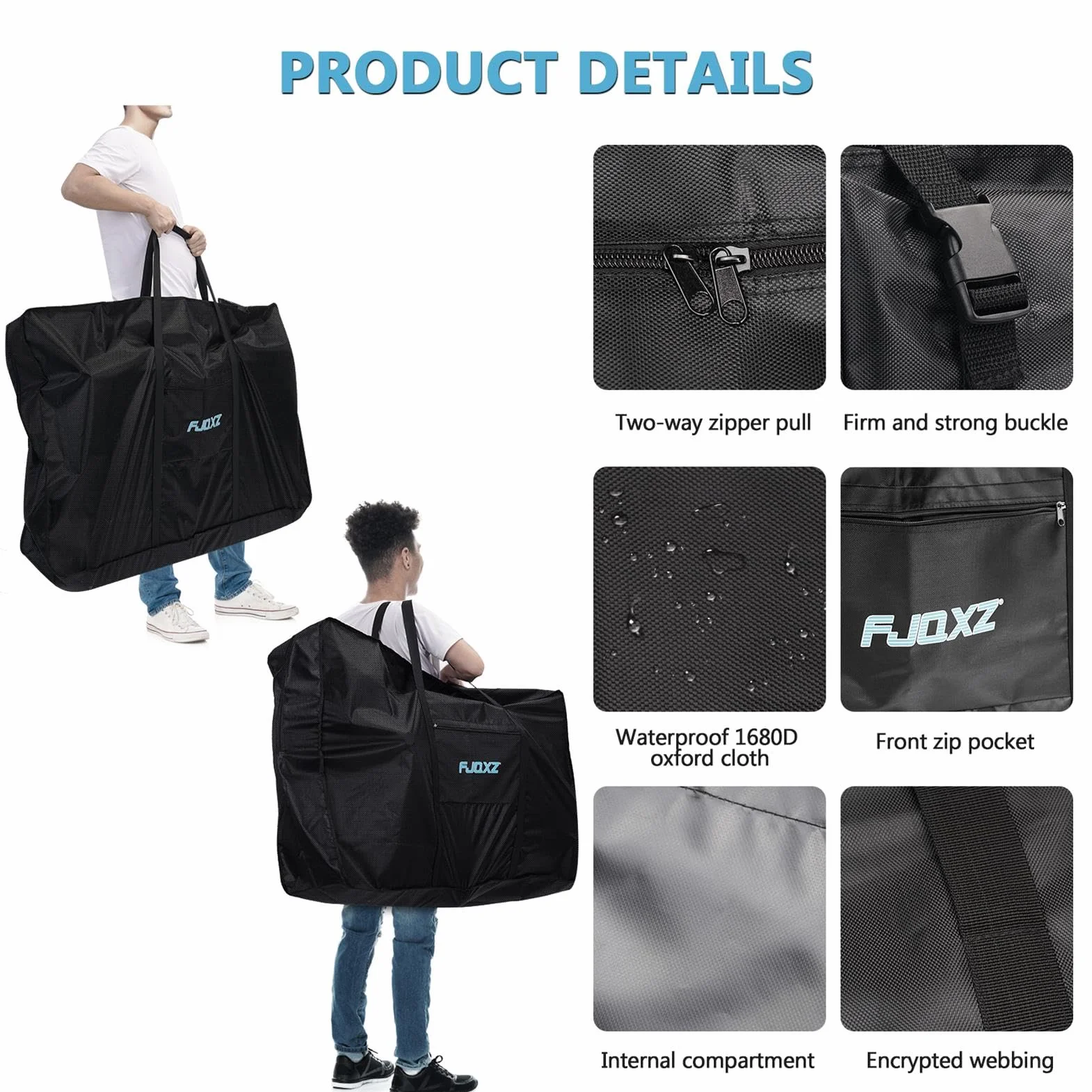 Bolsa de Transporte para Bicicleta de 26 Pulgadas 1680D Oxford Plegable Bolsa de Almacenamiento Bicicleta Bolse de Viaje para Avión, Viajes en Tren