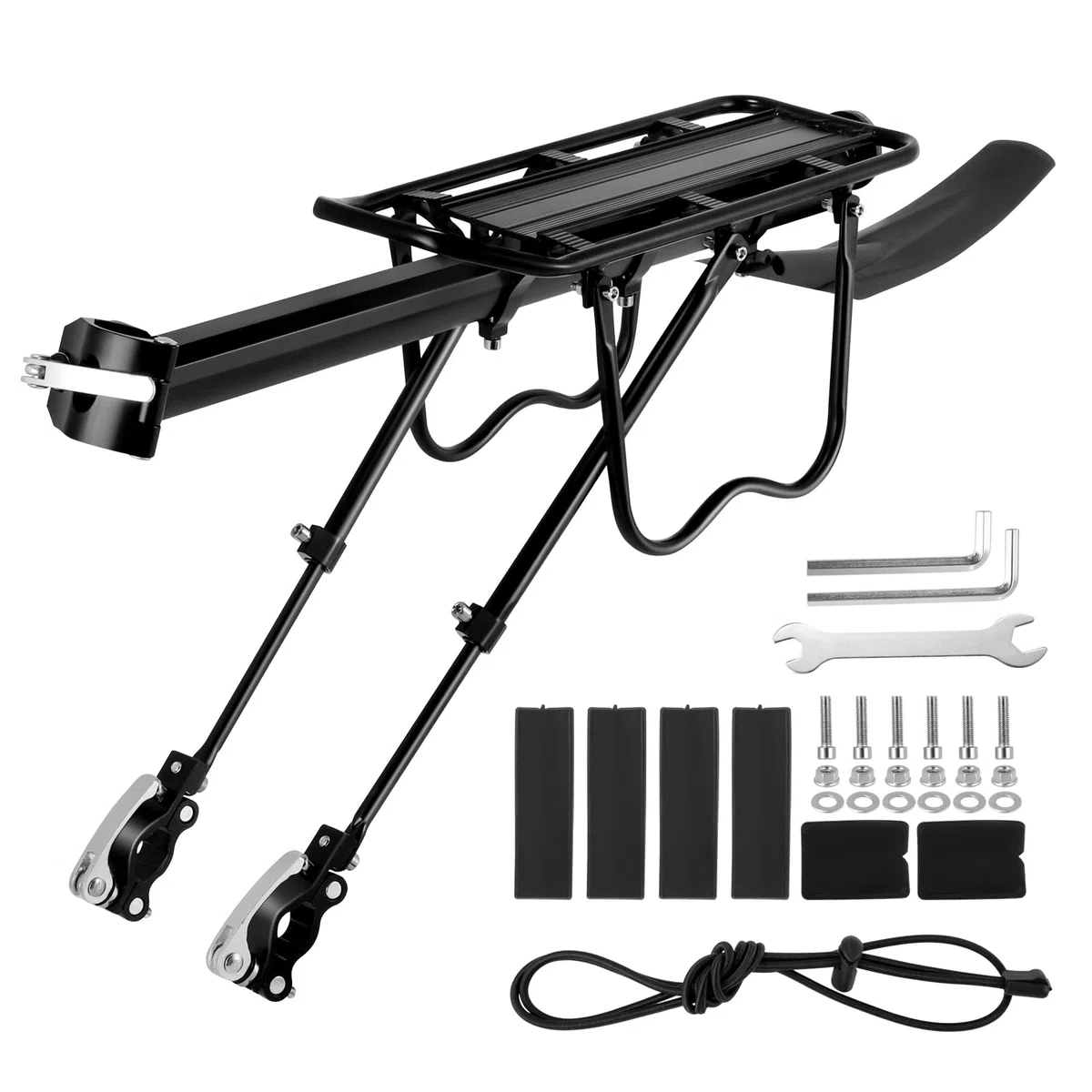 Portaequipajes para Bicicleta de montaña, Portabultos Bicicleta Trasero, portaequipajes para Bicicletas de aleación de Aluminio con Guardabarros y Reflector para MTB de 24-29 Pulgadas