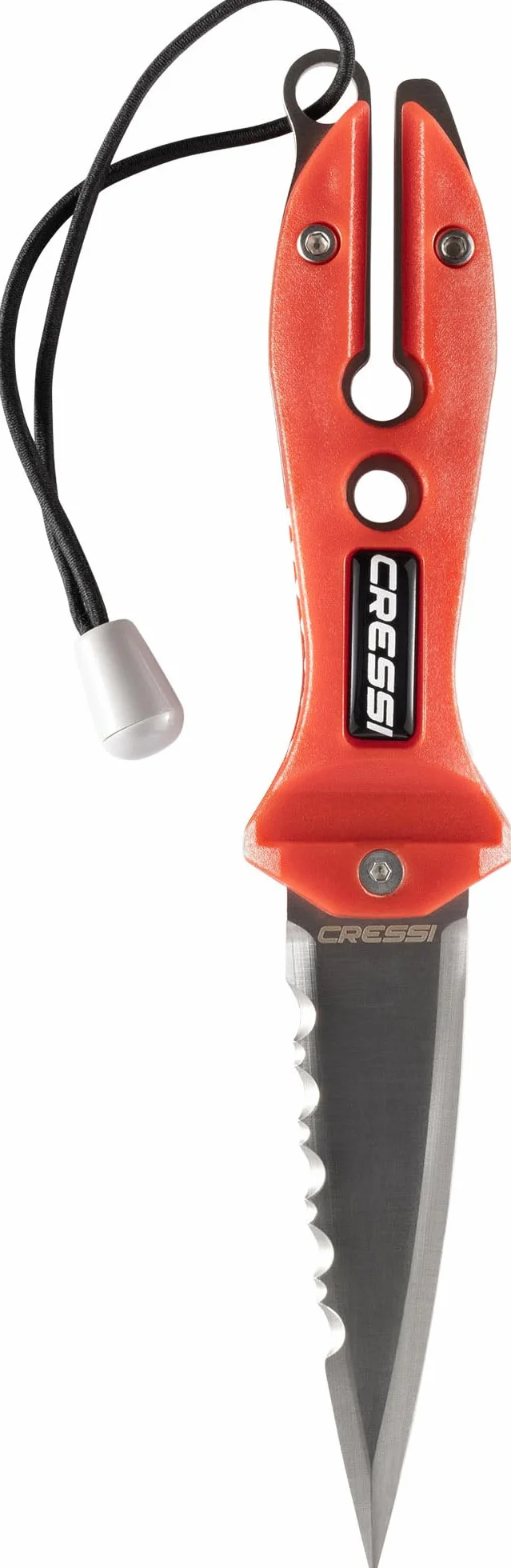 Cressi Striker Knife - Cuchillo de Buceo Striker, Rojo/Negro, 9cm Hoja Doble Filo, Unisex