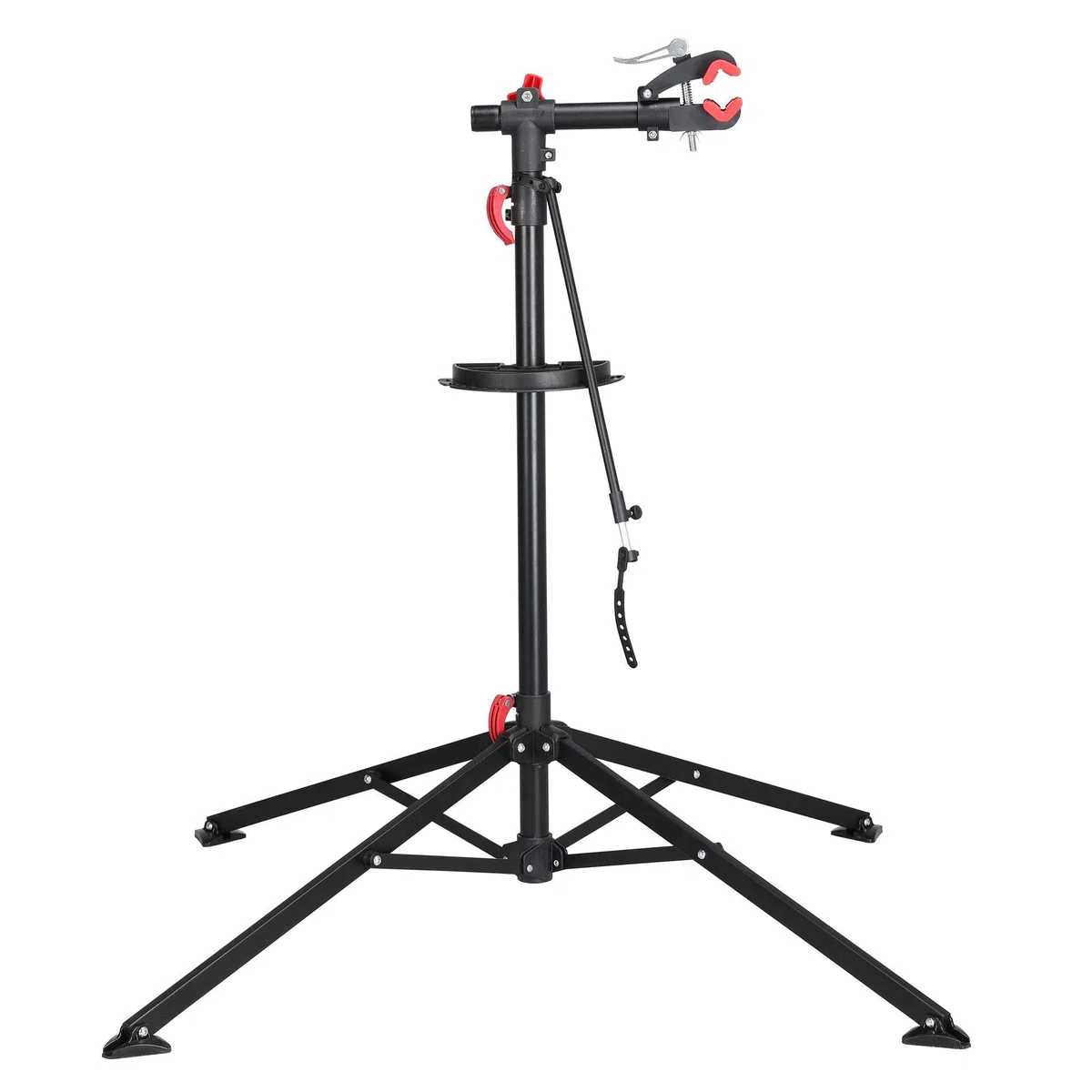 Yaheetech Soporte Bicicleta Suelo Caballete Bicicleta Portátil Altura Ajustable 108-188cm Soporte Taller Bici con Bandeja Magnética para Bicicleta Montaña Cargar Hasta 30 kg