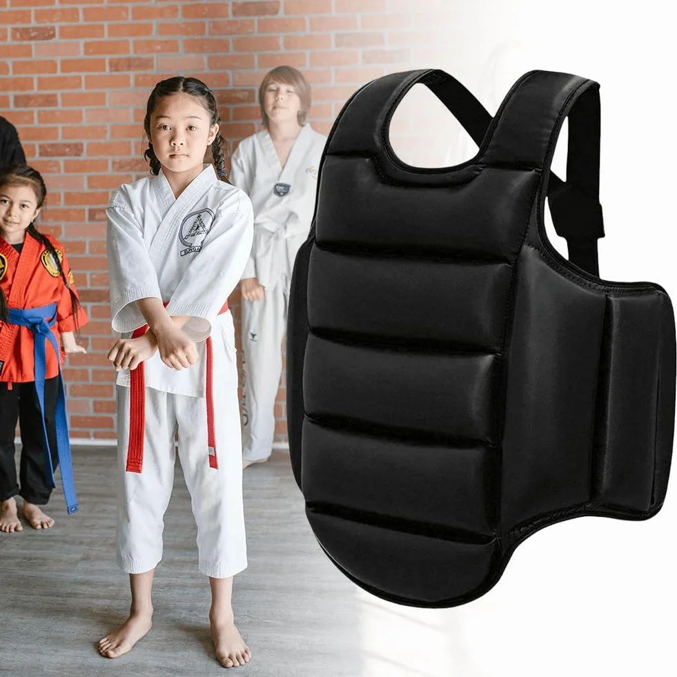 Protector de Pecho para Boxeo, Kickboxing, MMA, Muay Thai, Ajustable, Almohadilla de Protección