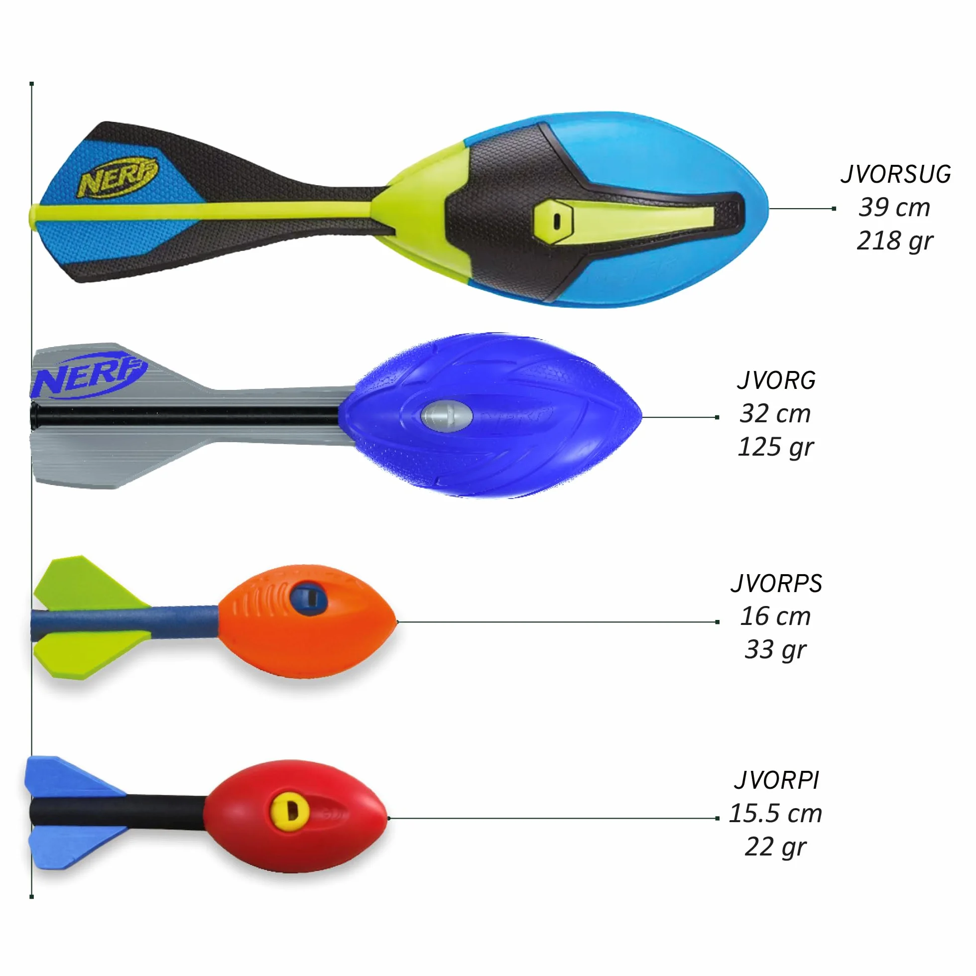 Nerf Vórtex Azul Unisex