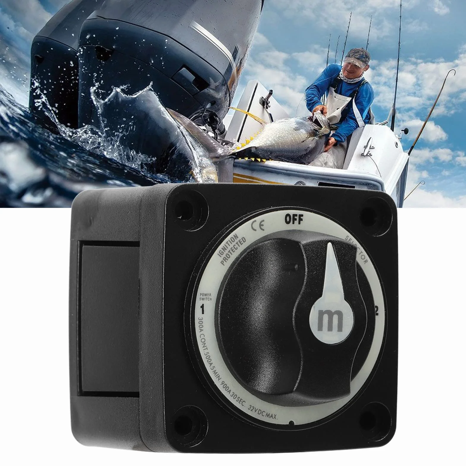 Interruptor Power Kill, 300 A, interruptor selector de batería, interruptor de 3 posiciones para barco autocaravana