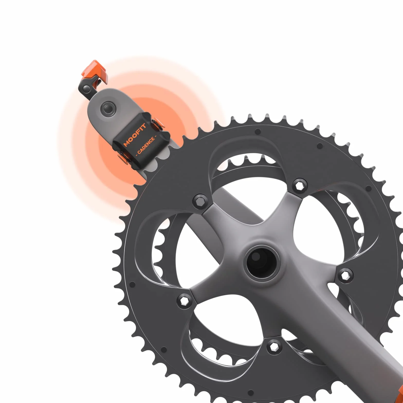 moofit CS8 Sensor de Velocidad/Cadencia para Ciclismo, Sensor de Velocidad | Distancia | Cadencia, Inalámbricos Bluetooth y Ant+ con Tecnología de Baja Energía Resistente al Agua IP67, Naranja