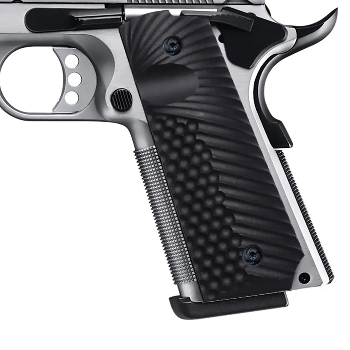 Guuun 1911 Grips G10 Full Size Government Commander Custom Grip, Ambi Safety Cut Ops Eagle Wing Texture