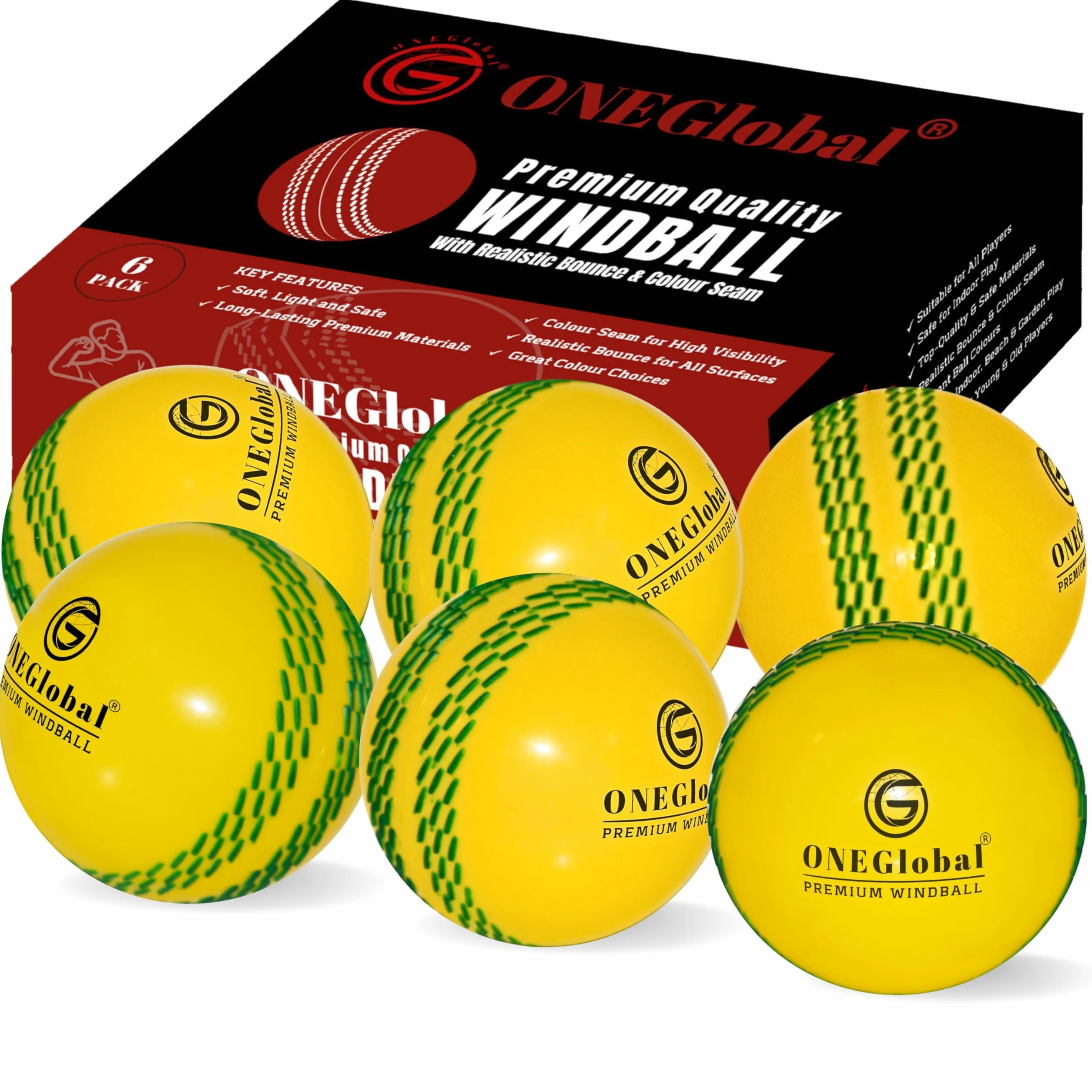 Pelota de críquet suave de alta calidad, materiales duraderos, costura de color realista, rebote y swing verdaderos, bolas de críquet para práctica al aire libre e interior, entrenamiento