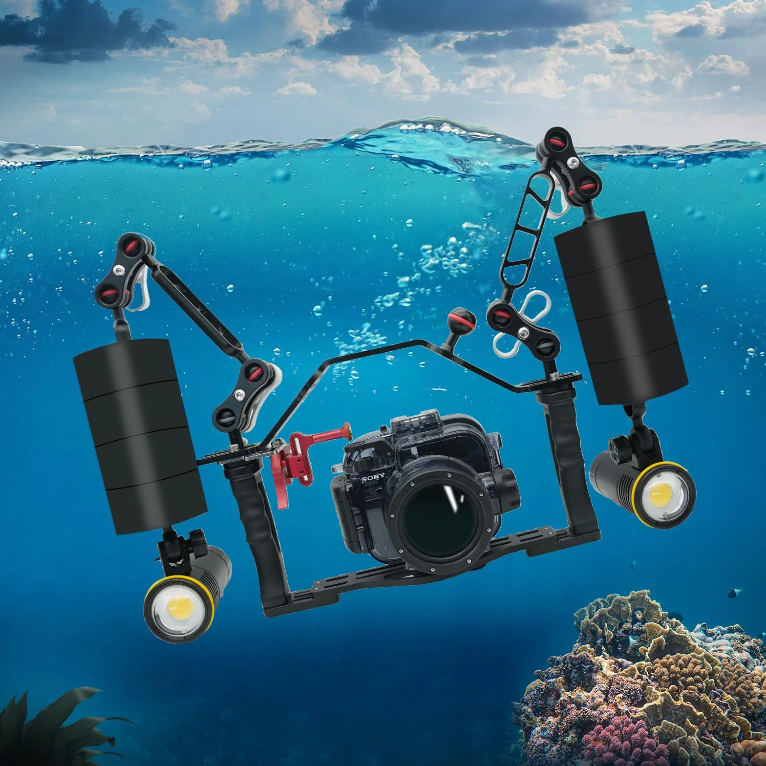 Nitescuba Faxs Jumbo Float Kit Flotabilidad para Ultralight INON Sea Arms WEEFINE Arms