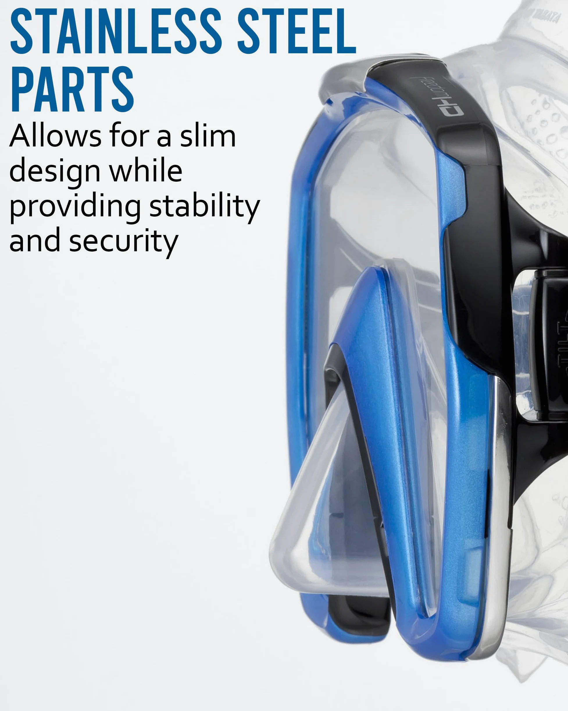 Tusa Freedom HD - Gafas máscara de Buceo y Snorkeling, Grande