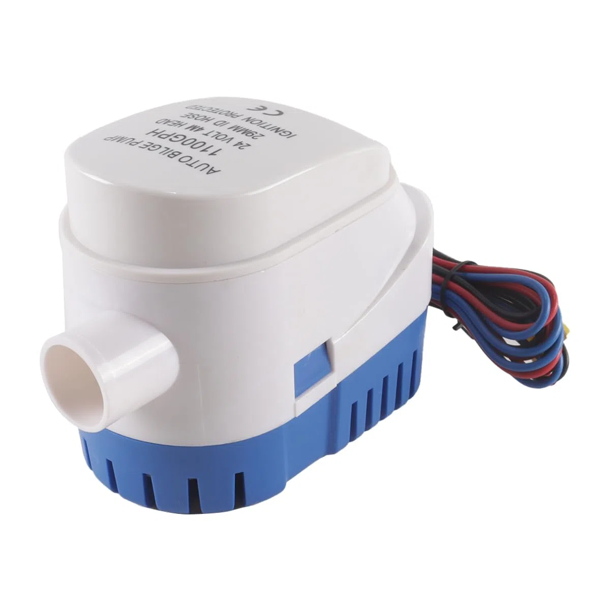 Bomba de achique para yates, G1100-02, 24 V, autocebante, sumergible, automática, miniatura para aguas residuales, de alto caudal, para yates, barcos de pesca y autocaravanas.
