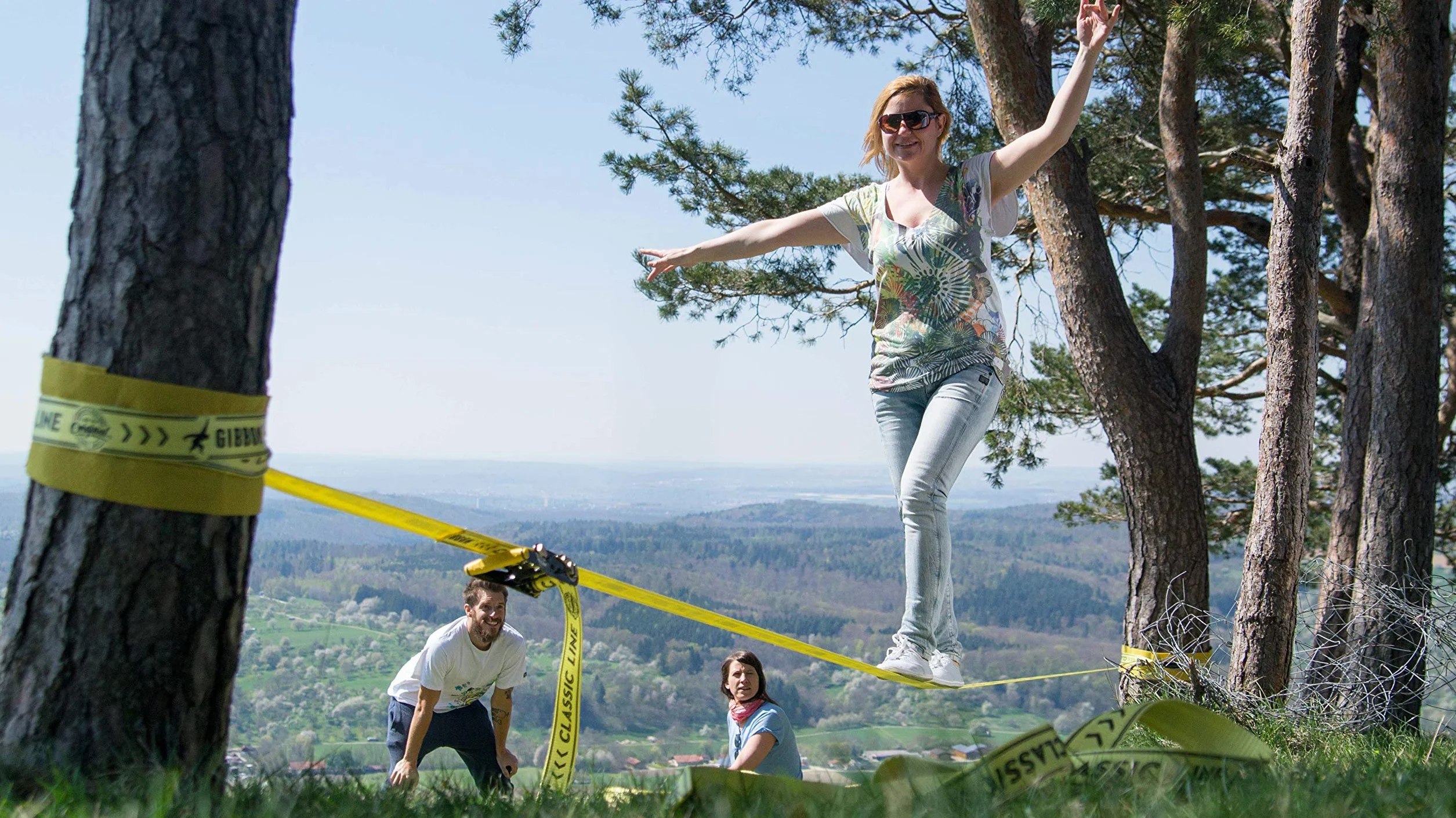 Gibbon Slacklines Gibbon Slacklines Classic - Juego de Slackline (15 m), Color Amarillo