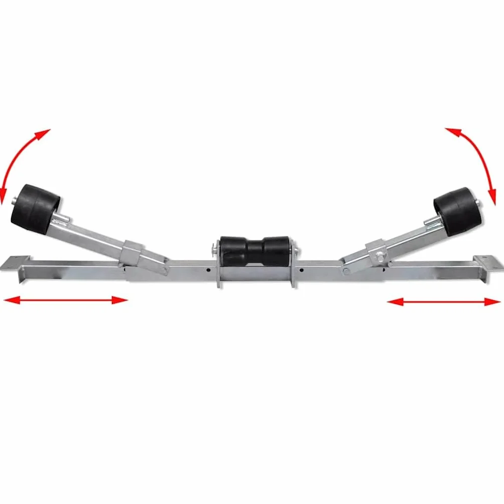 vidaXL Soporte con Rodillos para Remolques de Barcos Enganche Embarcaciones