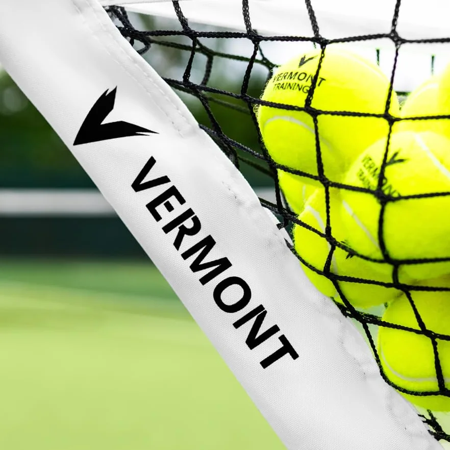 Vermont Cesta portátil para pelotas desplegable – Cesta de almacenamiento plegable ligera para tenis, críquet, béisbol y entrenamiento multideportivo – Capacidad para hasta 80 pelotas