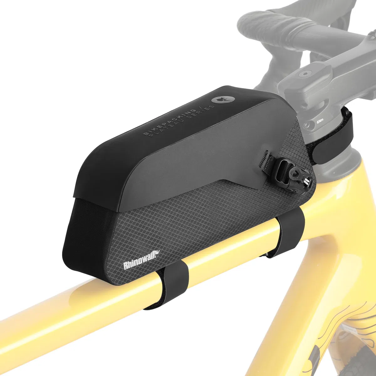 Rhinowalk Bolsa para cuadro de bicicleta con cierre magnético, impermeable, bolsa para tubos, bolsillo frontal, bolsa para tubo superior, bolsa para manillar, accesorios para bicicleta (1 L)