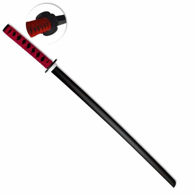 Bokken de Entrenamiento Katana Espada Madera Rojo y Negro